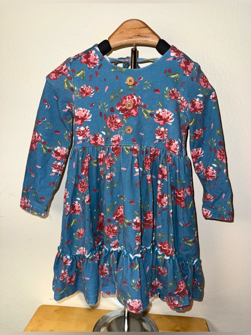 SweetHoney floral long sleeve dress, size 5T